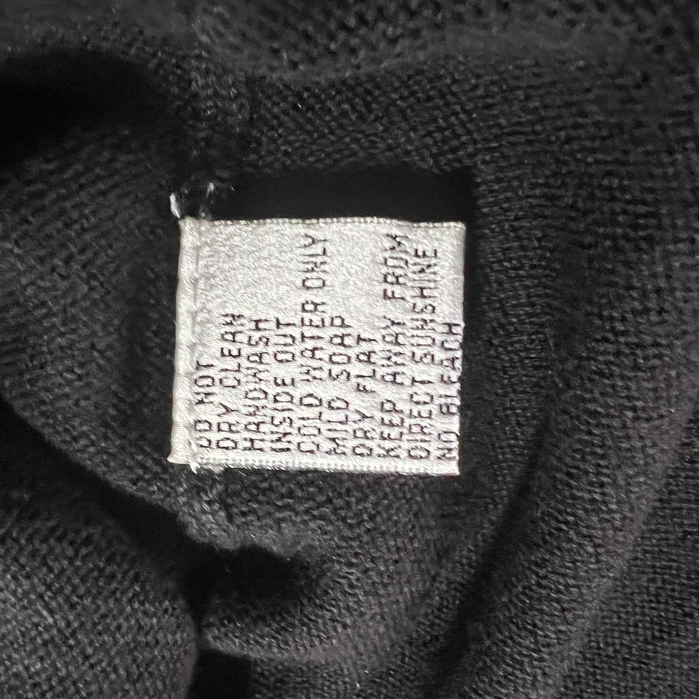Just B Black Beaded Christmas Cardigan Sweater Large ugly holiday festive kitsch - Picture 12 of 16